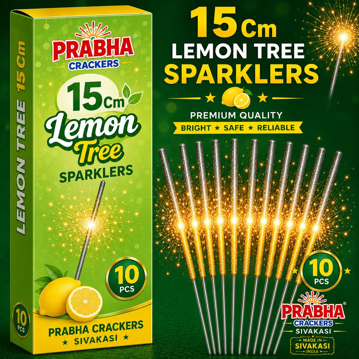 15Cm Lemon Tree sparklers (10 pcs)